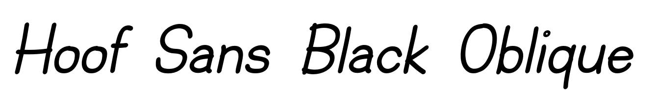 Hoof Sans Black Oblique